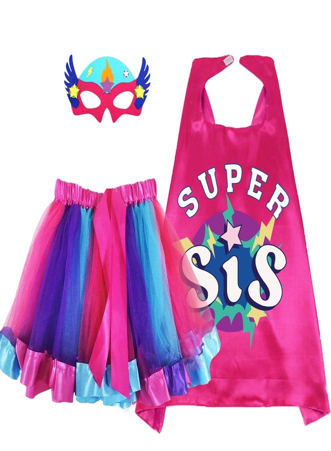 D.Q.Z Super Sisters Gifts for 3 4 5 6 7 8 9 Years Old Girls Dress Up Clothes Pretend Play Toys for Girls Christmas Birthday Gifts (Rose) - Image 1